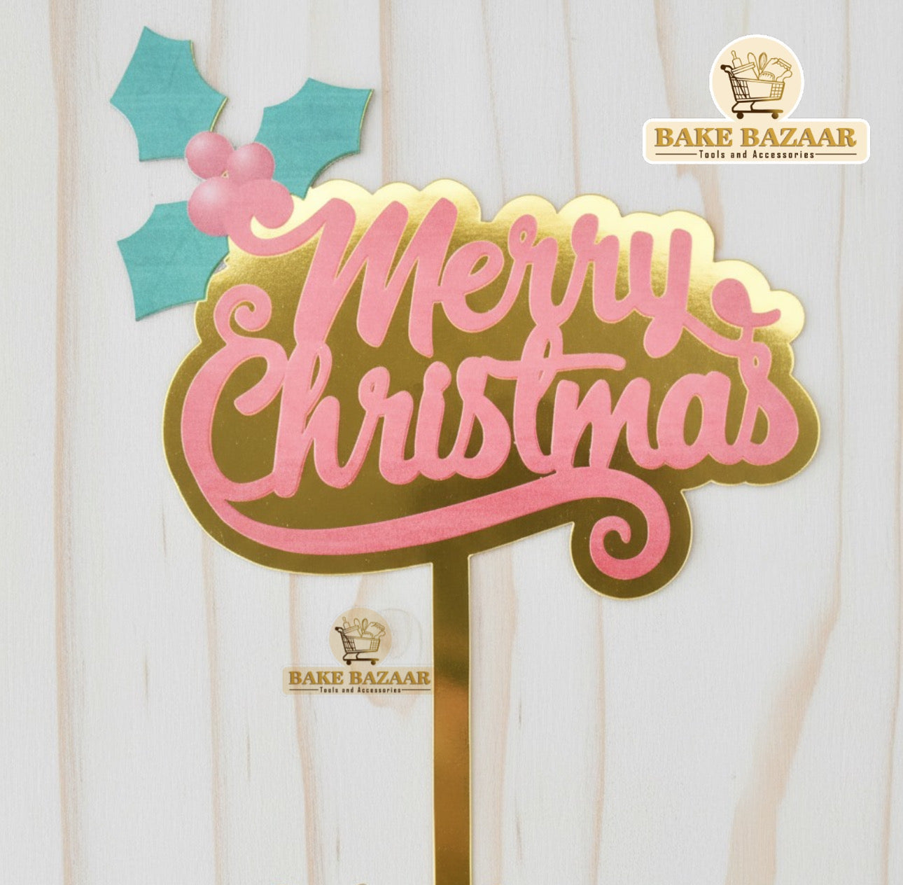 Merry Christmas Cake Topper