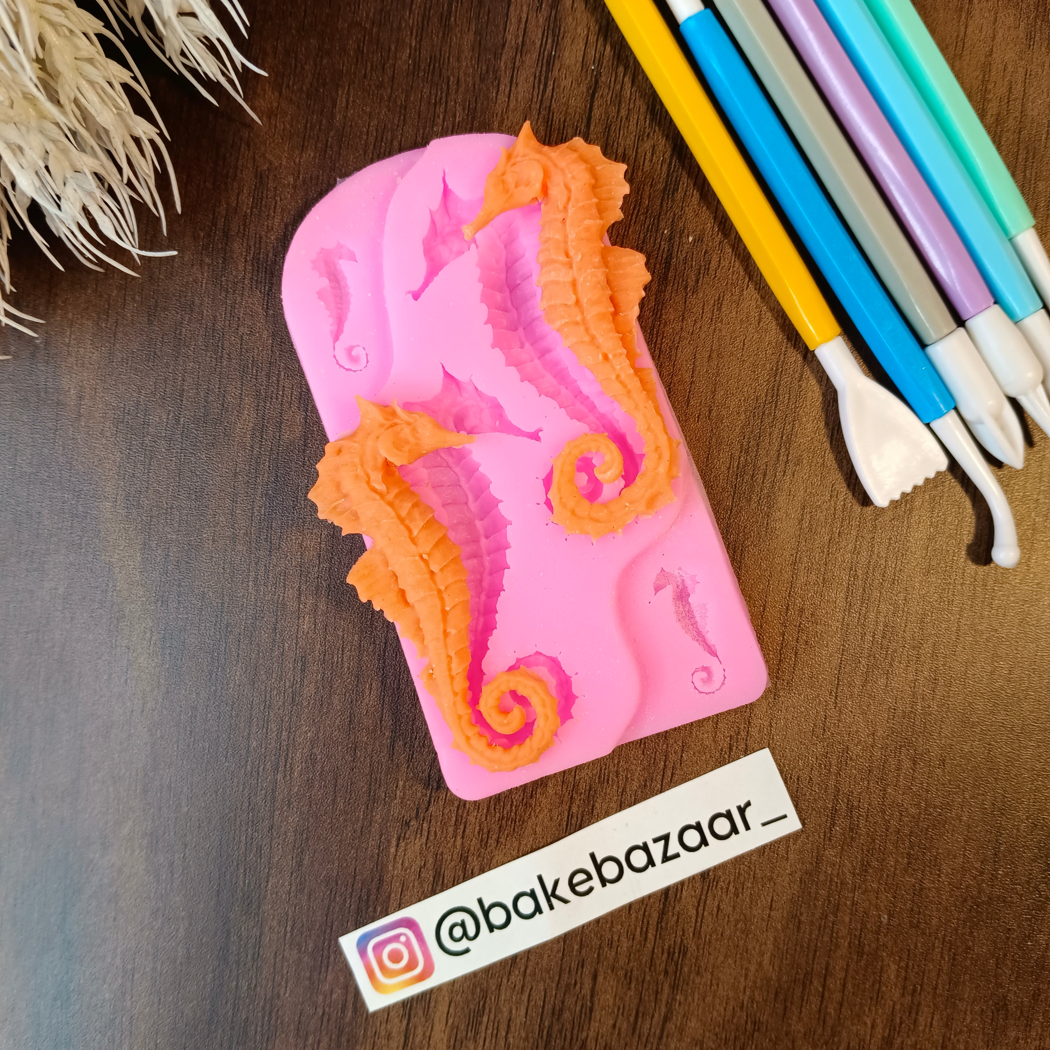 Seahorse Fondant Mold Seahorse Candy Chocolate Silicone Molds For Cake Decorating Cupcake Topper