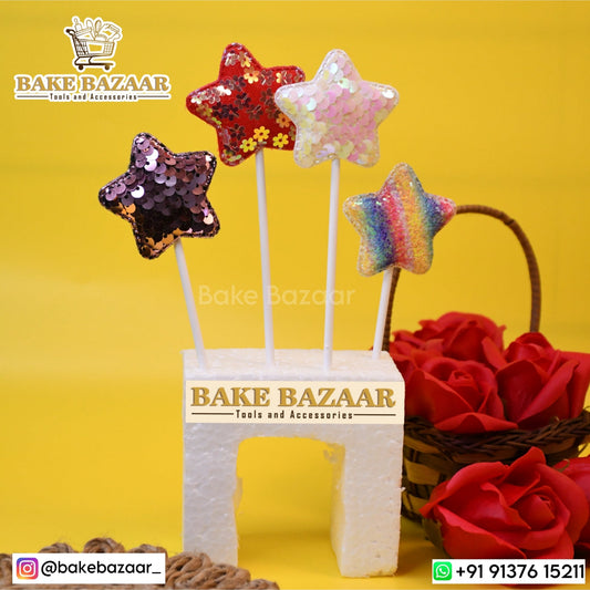 4pc star cake toppers