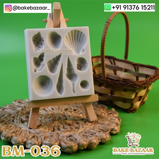 Bake Bazaar / 10 in 1 Seashell Silicone Fondant Mods