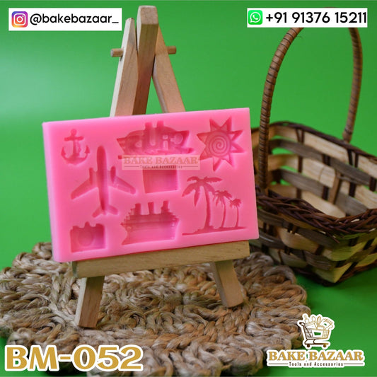 Vacation Travel Seaside Holiday Theme Silicone Fondant Mold