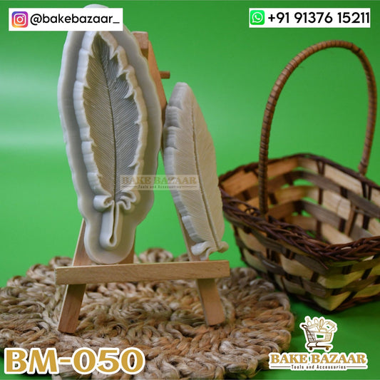 3D Single Feather Shaped Fondant Silicone Mold