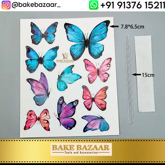 10pcs 3D Butterfly Cupcake Topper [03]