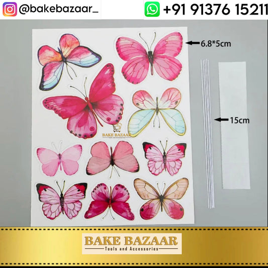 10pcs 3D Butterfly Cupcake Topper [010]