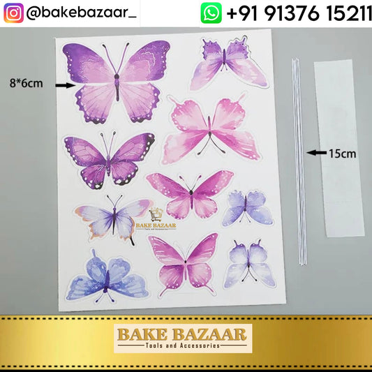 10pcs 3D Butterfly Cupcake Topper [05]