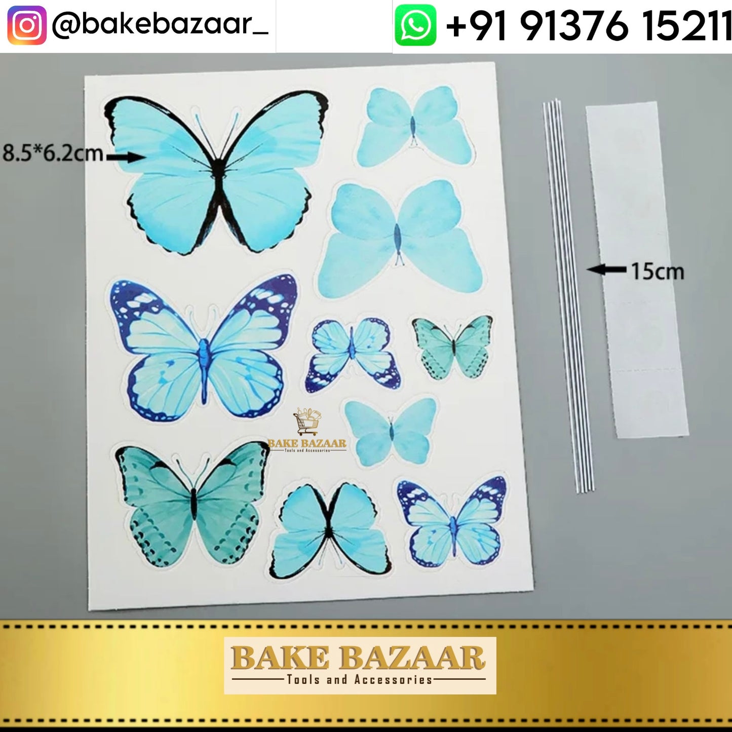10pcs 3D Butterfly Cupcake Topper [02]