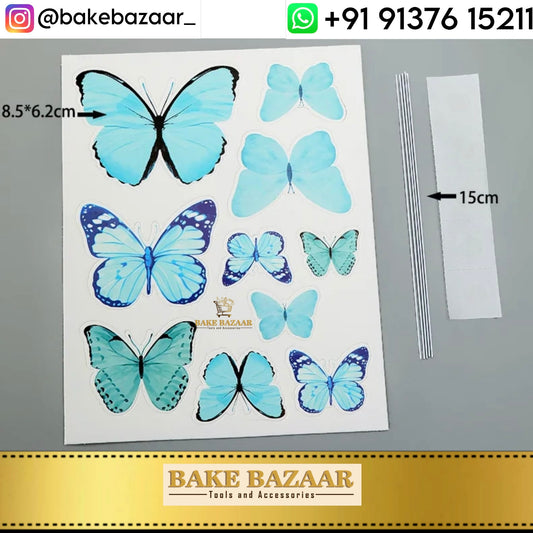 10pcs 3D Butterfly Cupcake Topper [02]