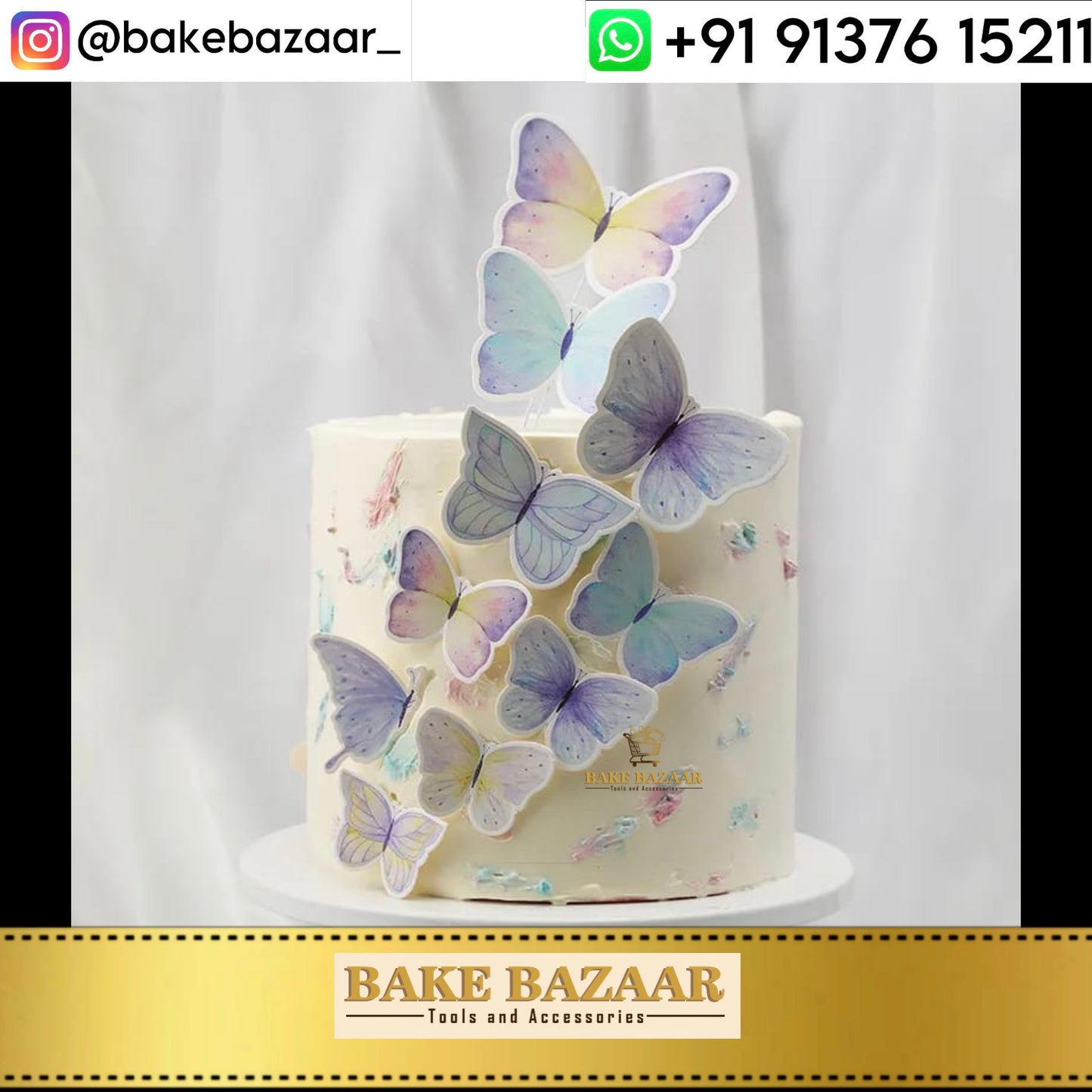 10pcs 3D Butterfly Cupcake Topper [04]