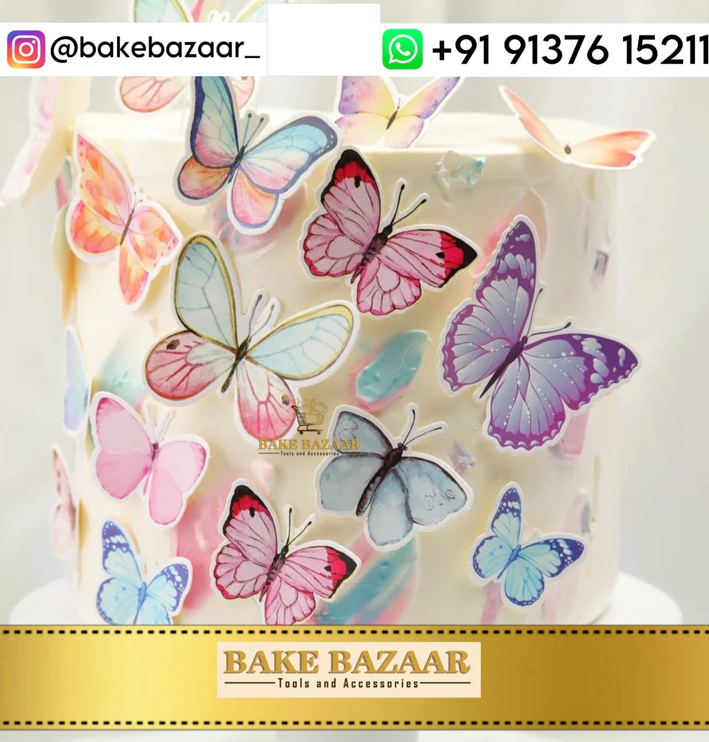 10pcs 3D Butterfly Cupcake Topper [01]