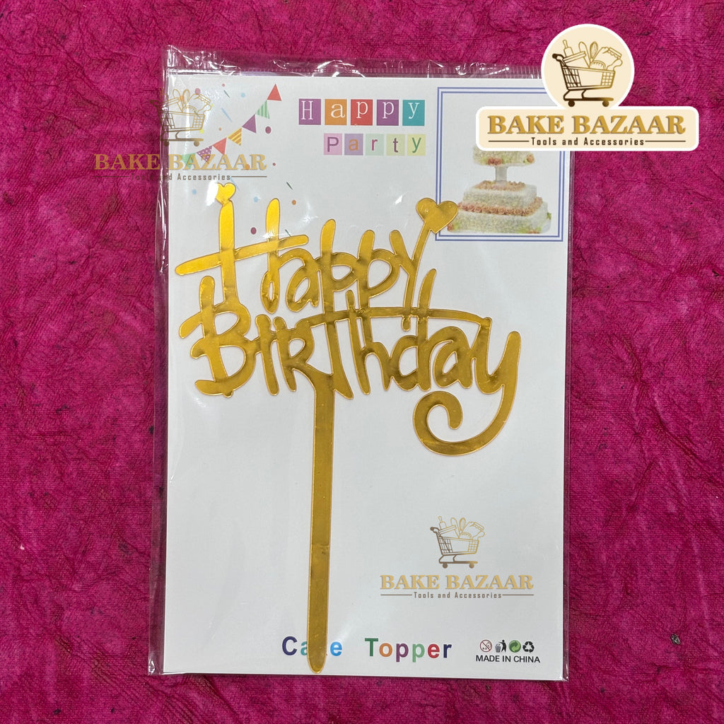 Acrylic Happy Birthday Topper (5 inch) (2)