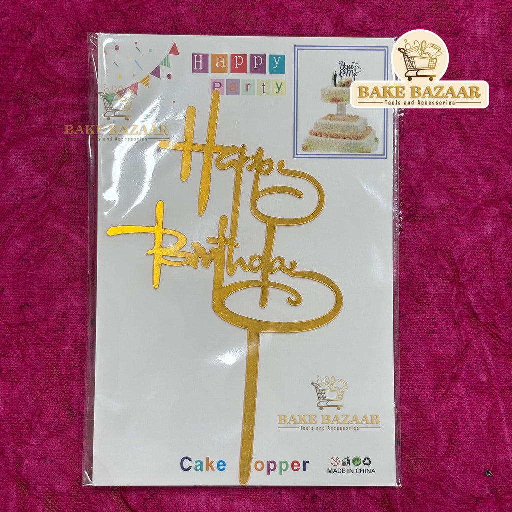 Acrylic Happy Birthday Topper (5 inch) (7)