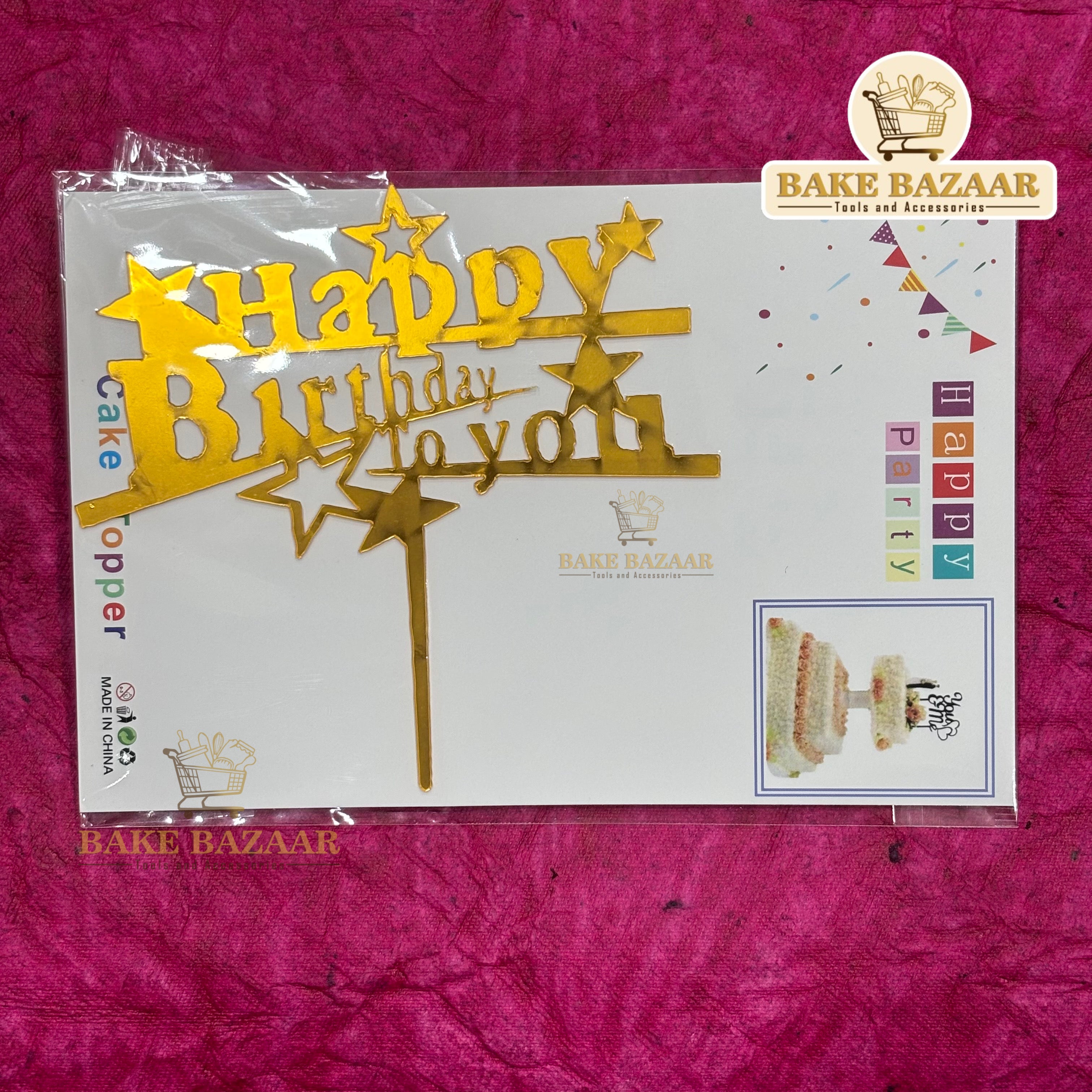 Acrylic Happy Birthday Topper (5 inch) (11)