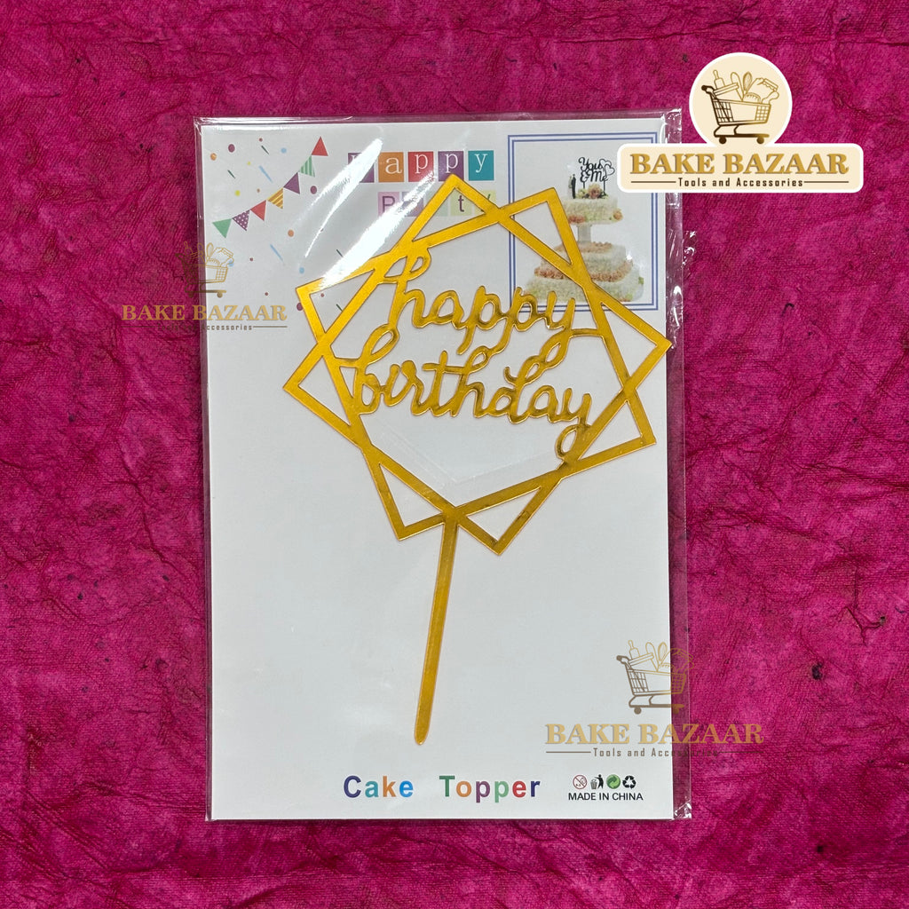 Acrylic Happy Birthday Topper (5 inch) (8)