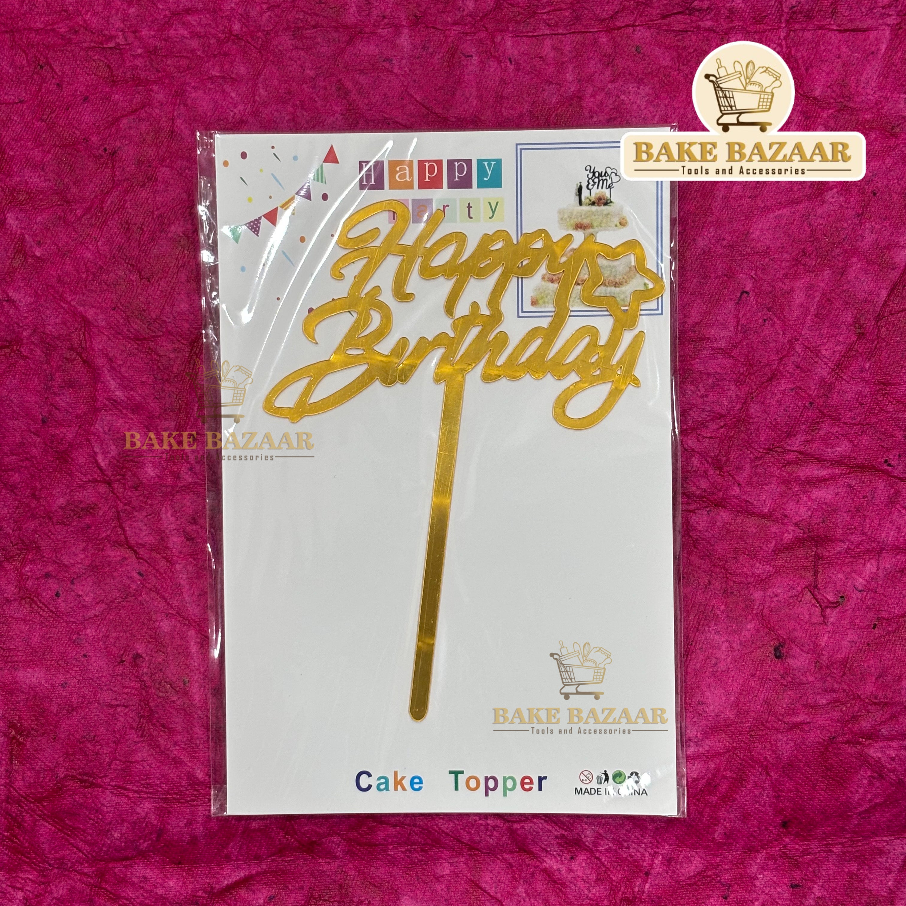 Acrylic Happy Birthday Topper (5 inch) (9)