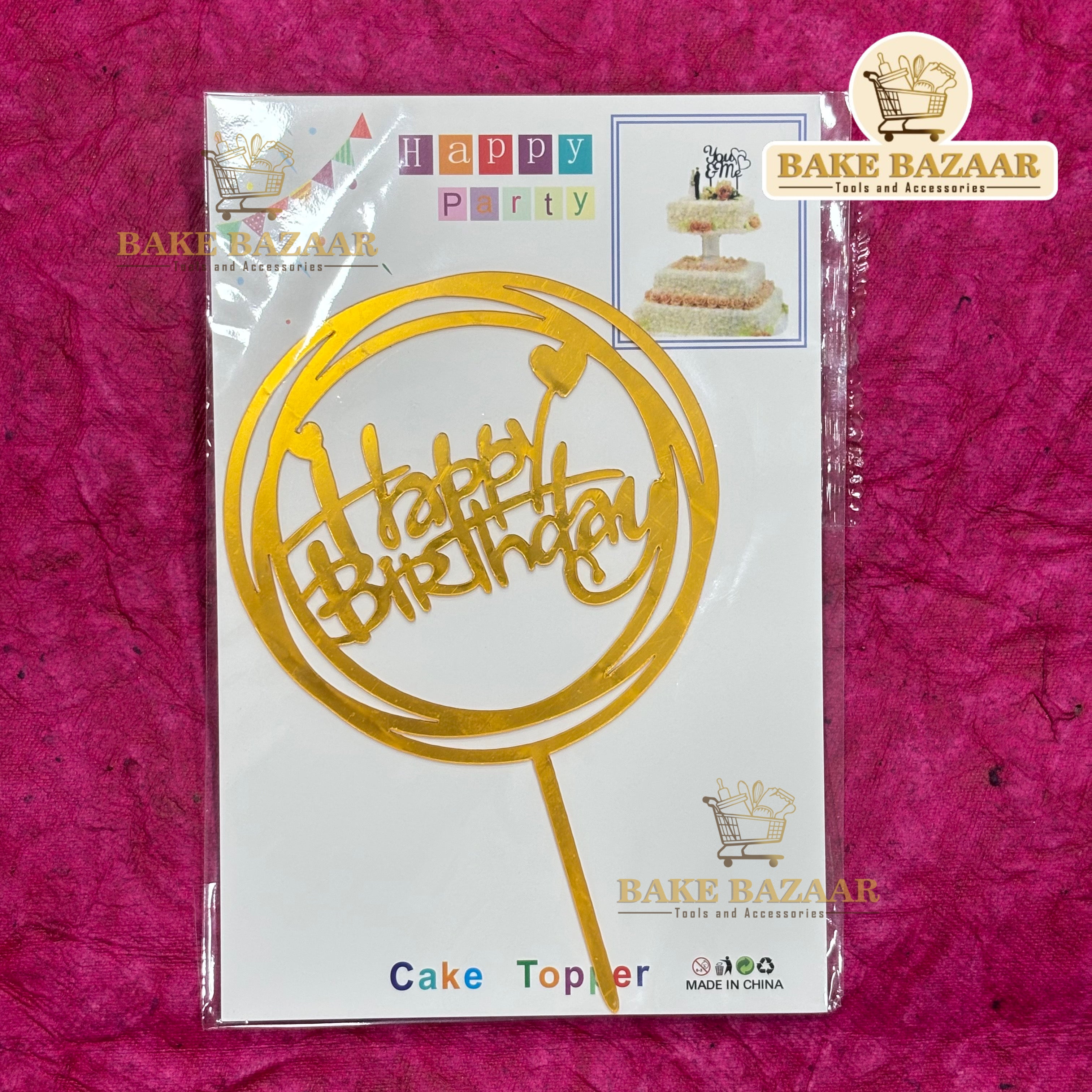 Acrylic Happy Birthday Topper (5 inch) (14)