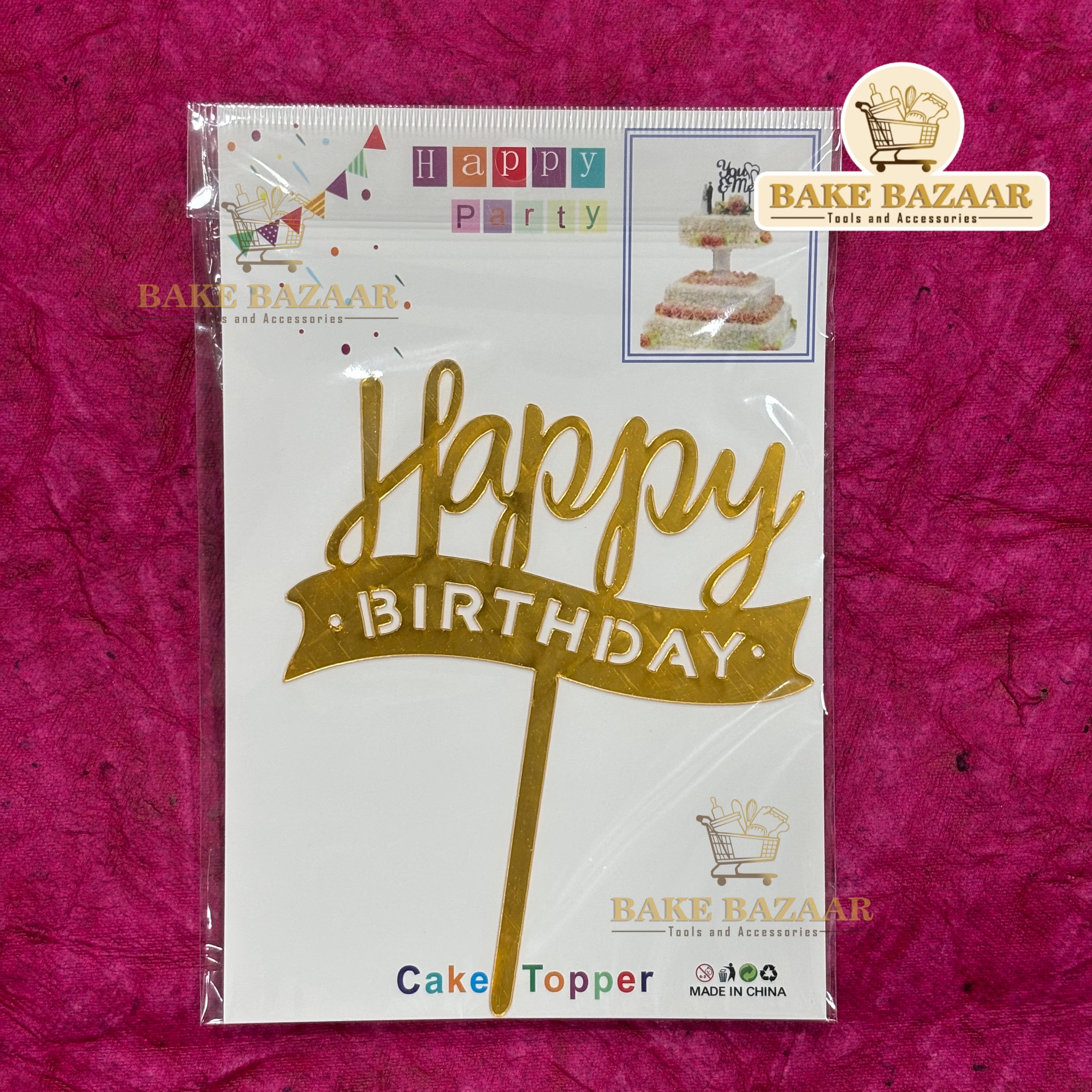 Acrylic Happy Birthday Topper (5 inch) (16)