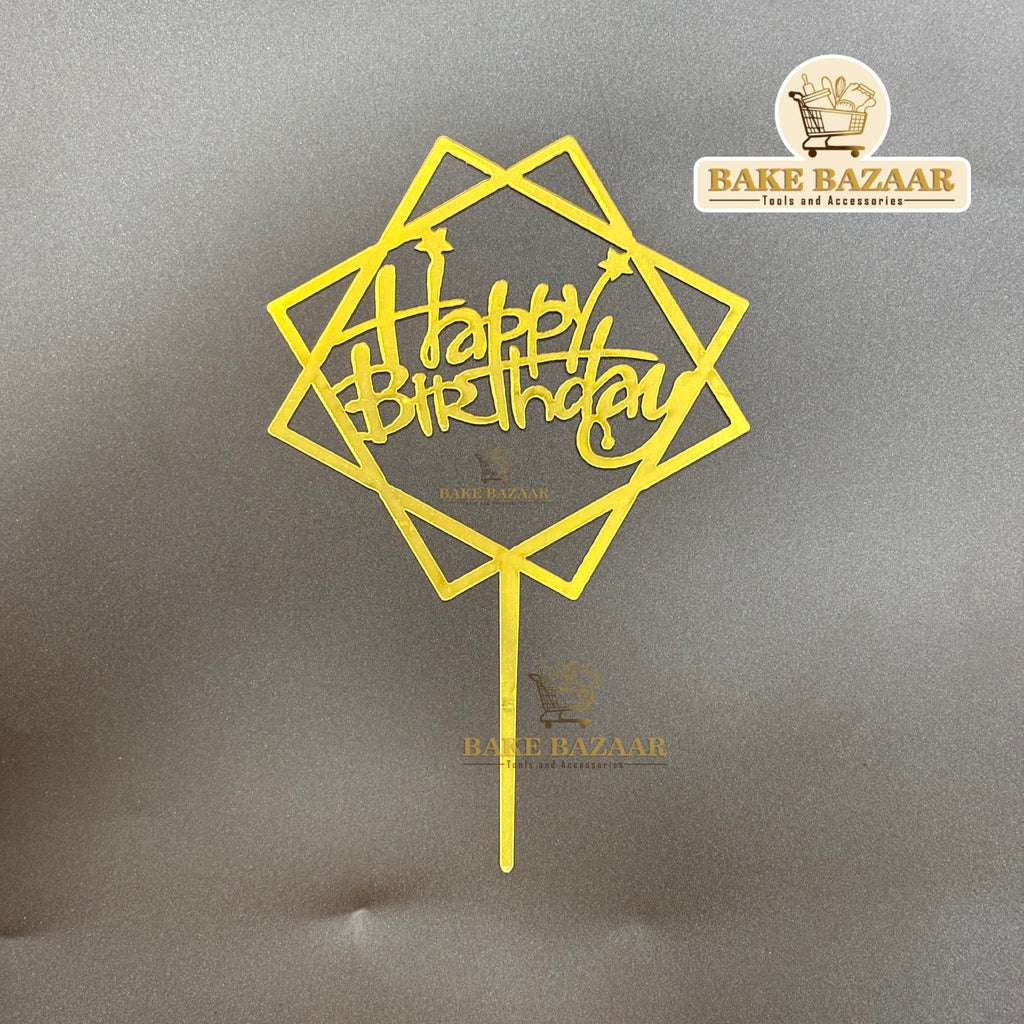 Acrylic Happy Birthday Topper (5 inch) (1)