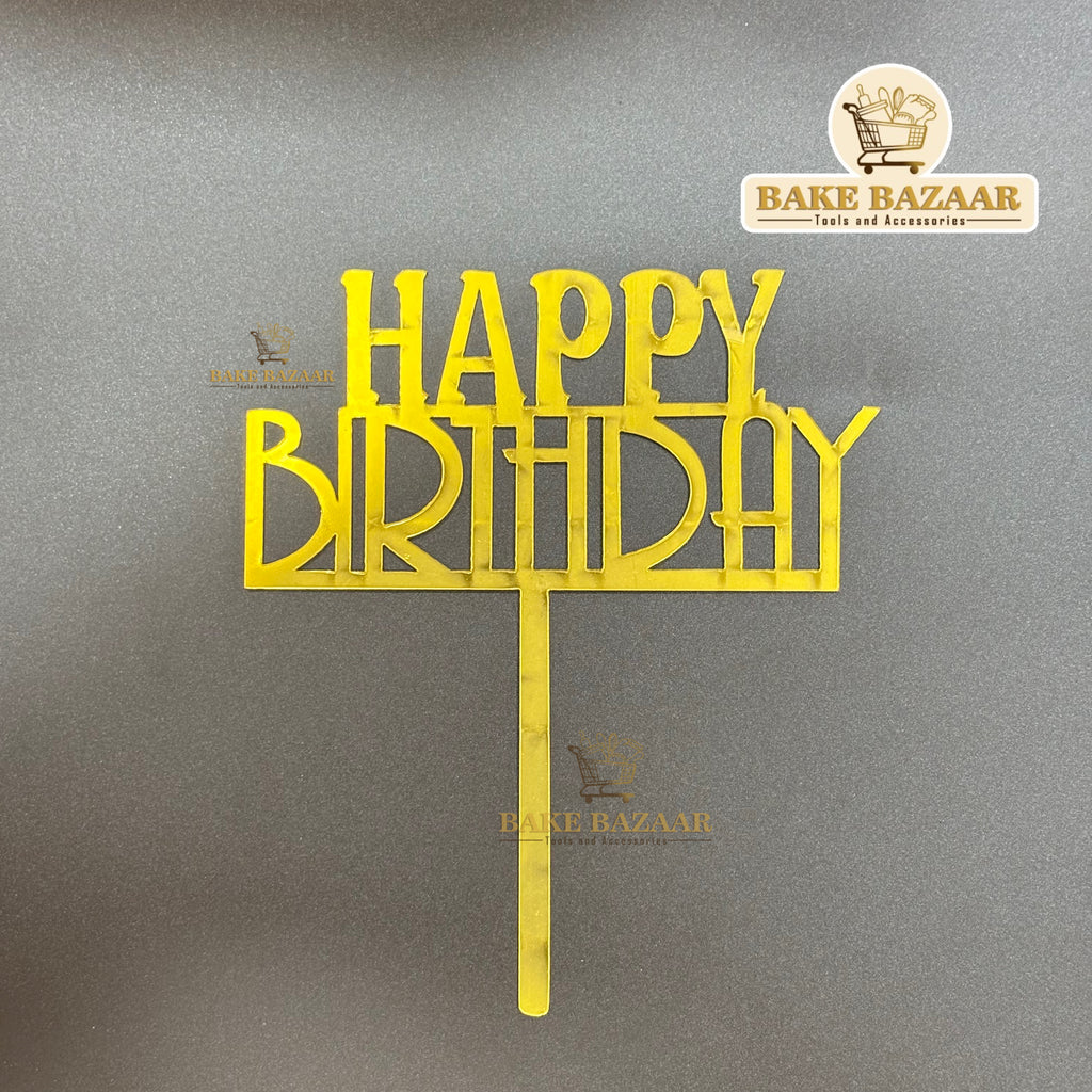Acrylic Happy Birthday Topper (5 inch) (3)