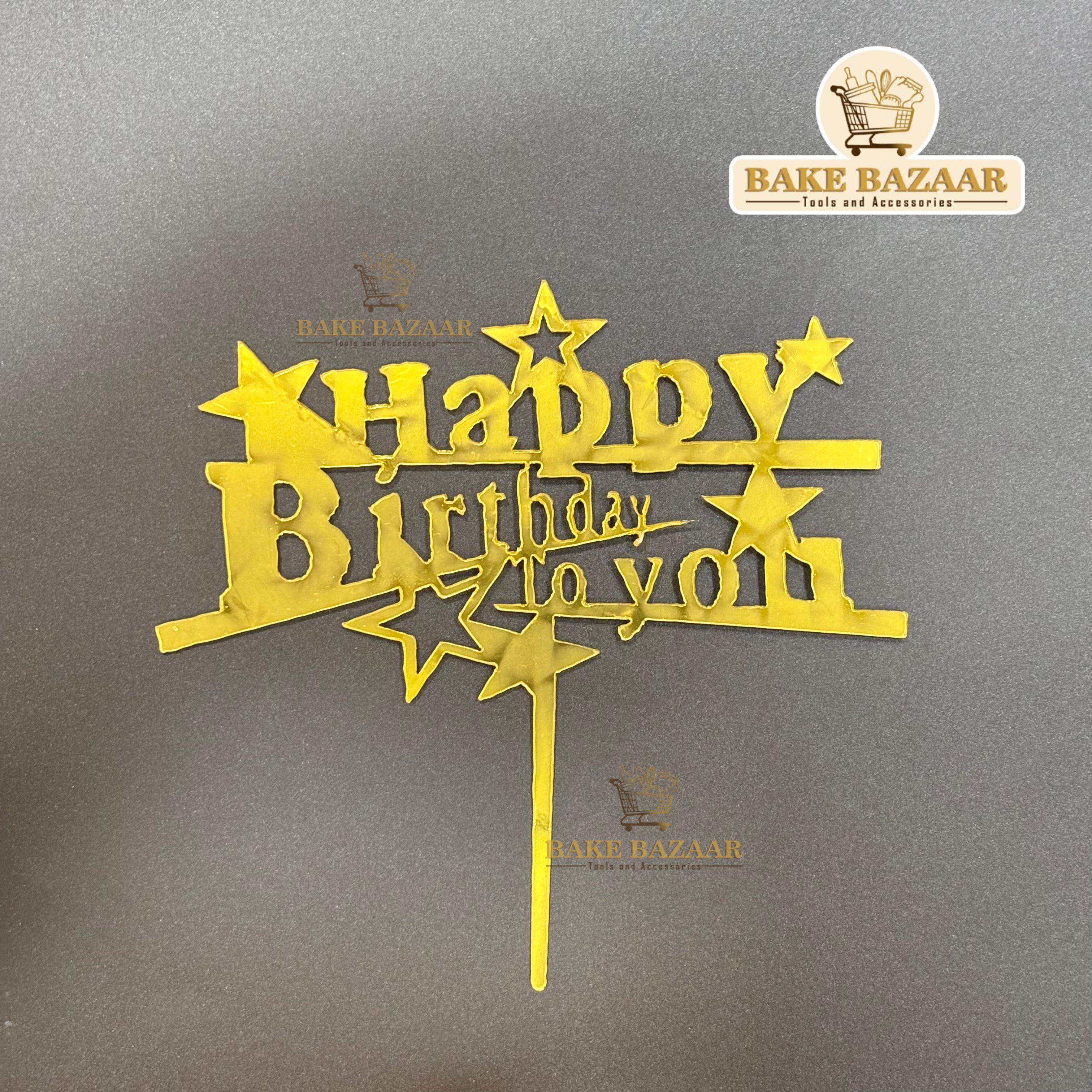 Acrylic Happy Birthday Topper (5 inch) (11)