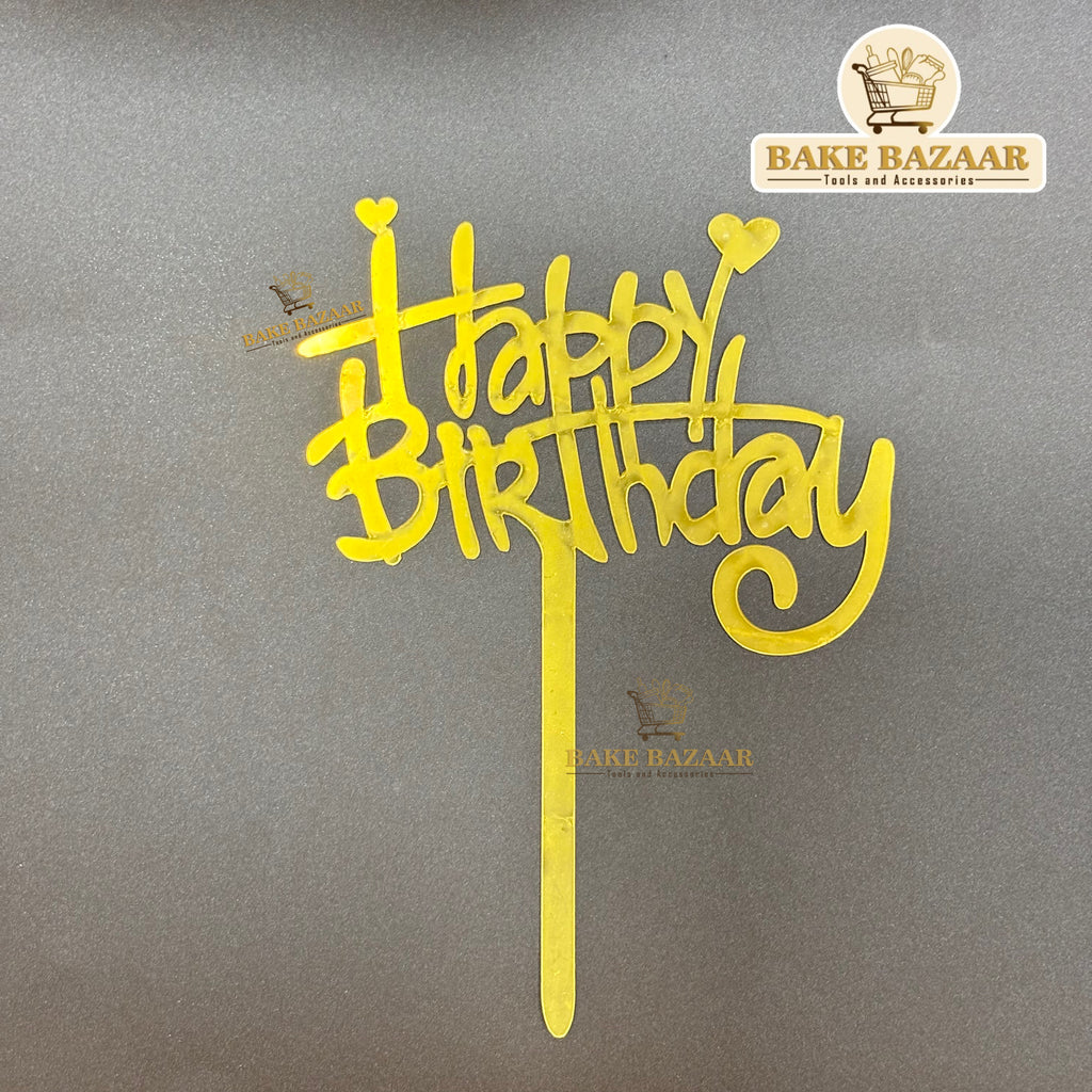 Acrylic Happy Birthday Topper (5 inch) (2)