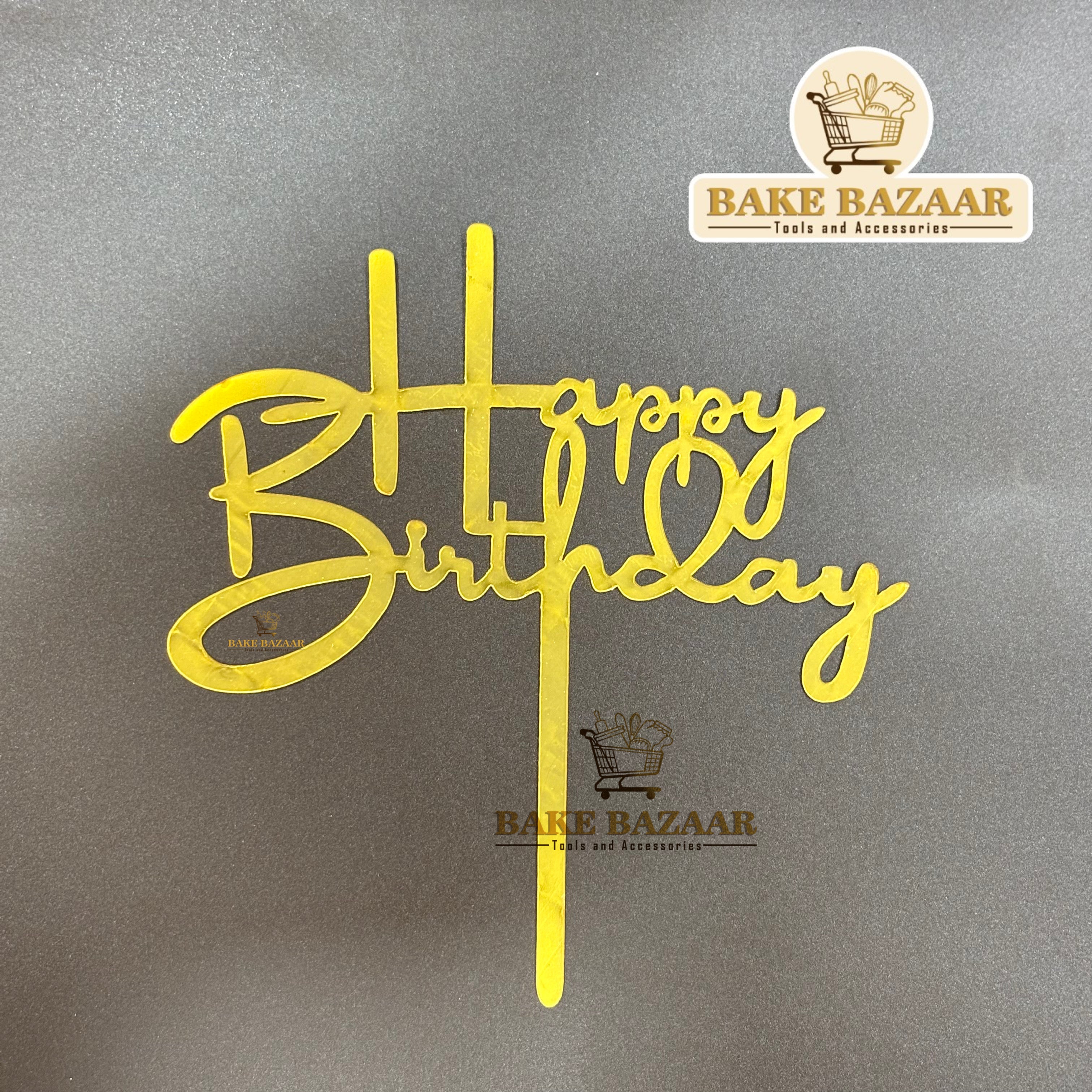 Acrylic Happy Birthday Topper (5 inch) (12)