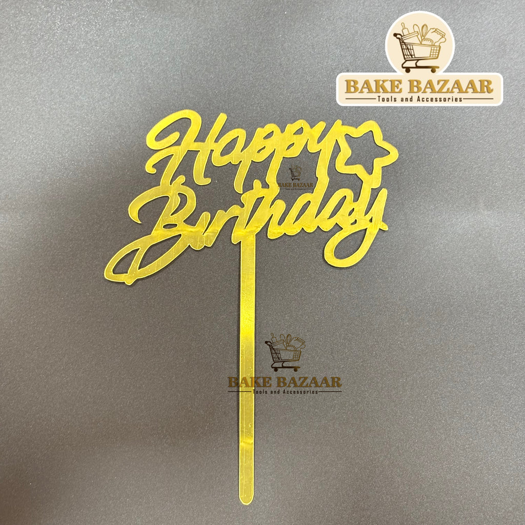 Acrylic Happy Birthday Topper (5 inch) (9)