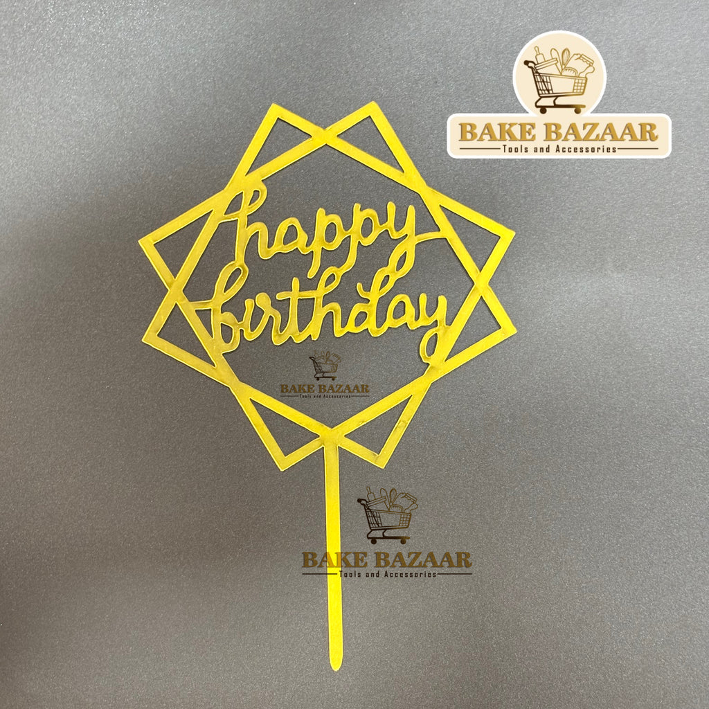 Acrylic Happy Birthday Topper (5 inch) (8)