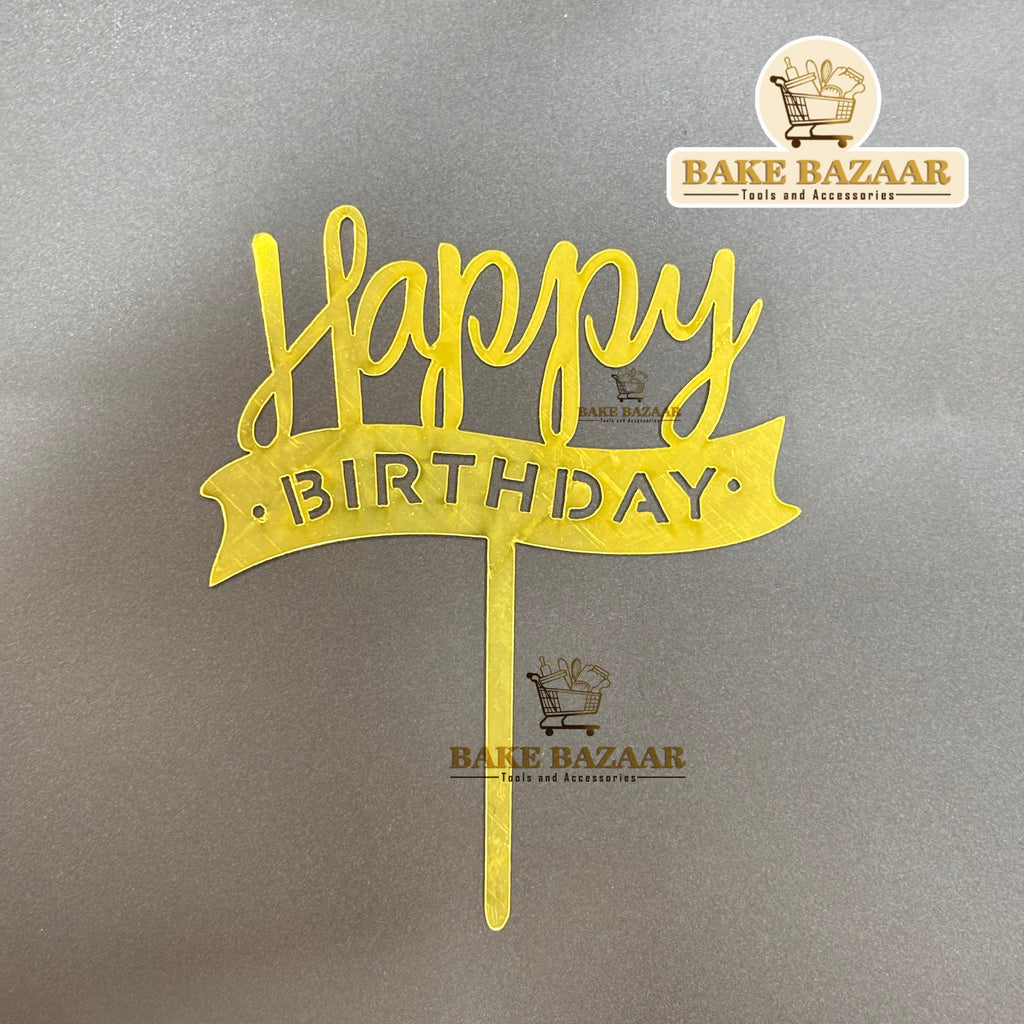 Acrylic Happy Birthday Topper (5 inch) (16)