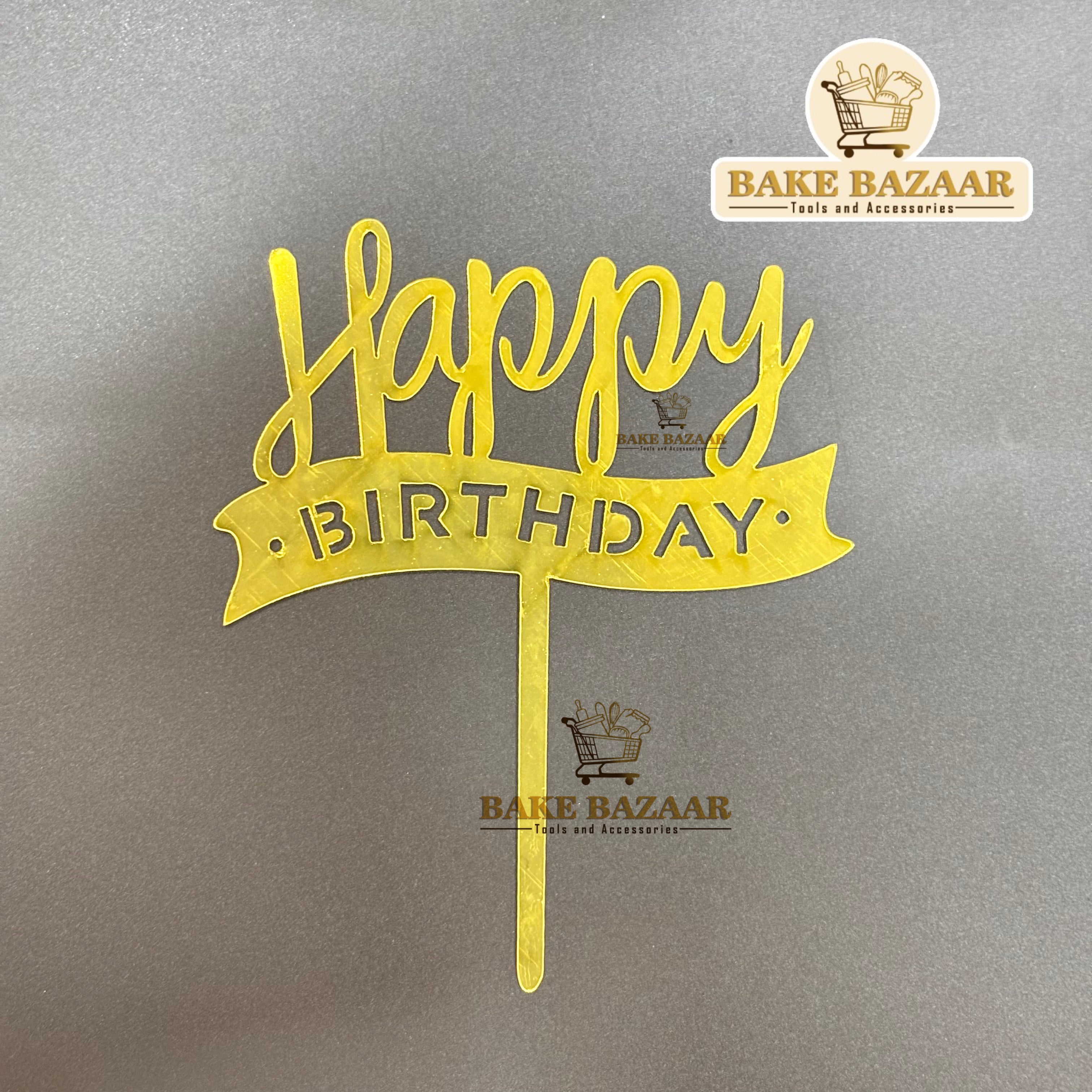 Acrylic Happy Birthday Topper (5 inch) (16)