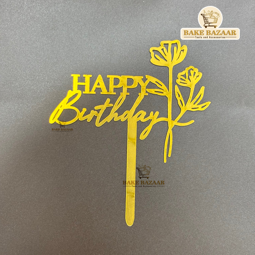 Acrylic Happy Birthday Topper (5 inch) (4)