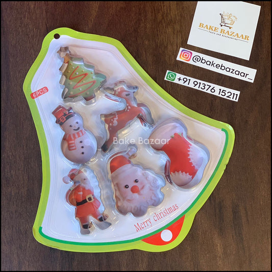 6 In 1 stainless steel Cookie Cutter Christmas