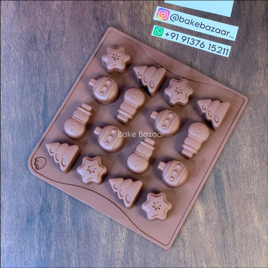 16 Cavity Christmas Silicone Chocolate Mold