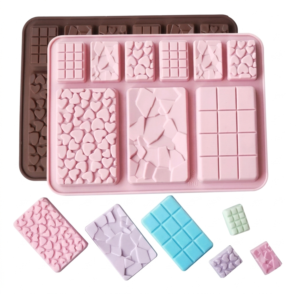 9 Cavity Silicone Chocolate Bar Mould