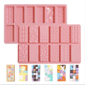 12 Different Designs Silicone Chocolate Bar Mold
