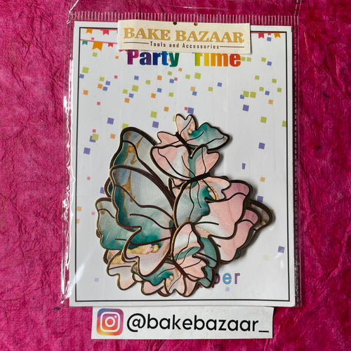 10pcs Multicolor  Butterfly Paper Topper