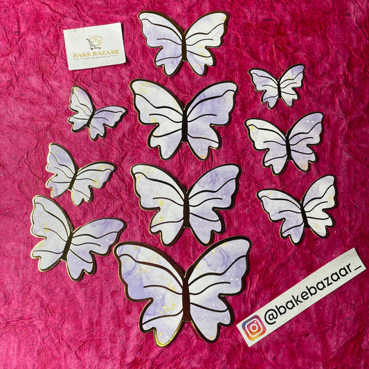 10pcs Multicolor  Butterfly Paper Topper