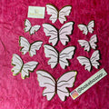 10pcs Light Pink Butterfly Paper Topper