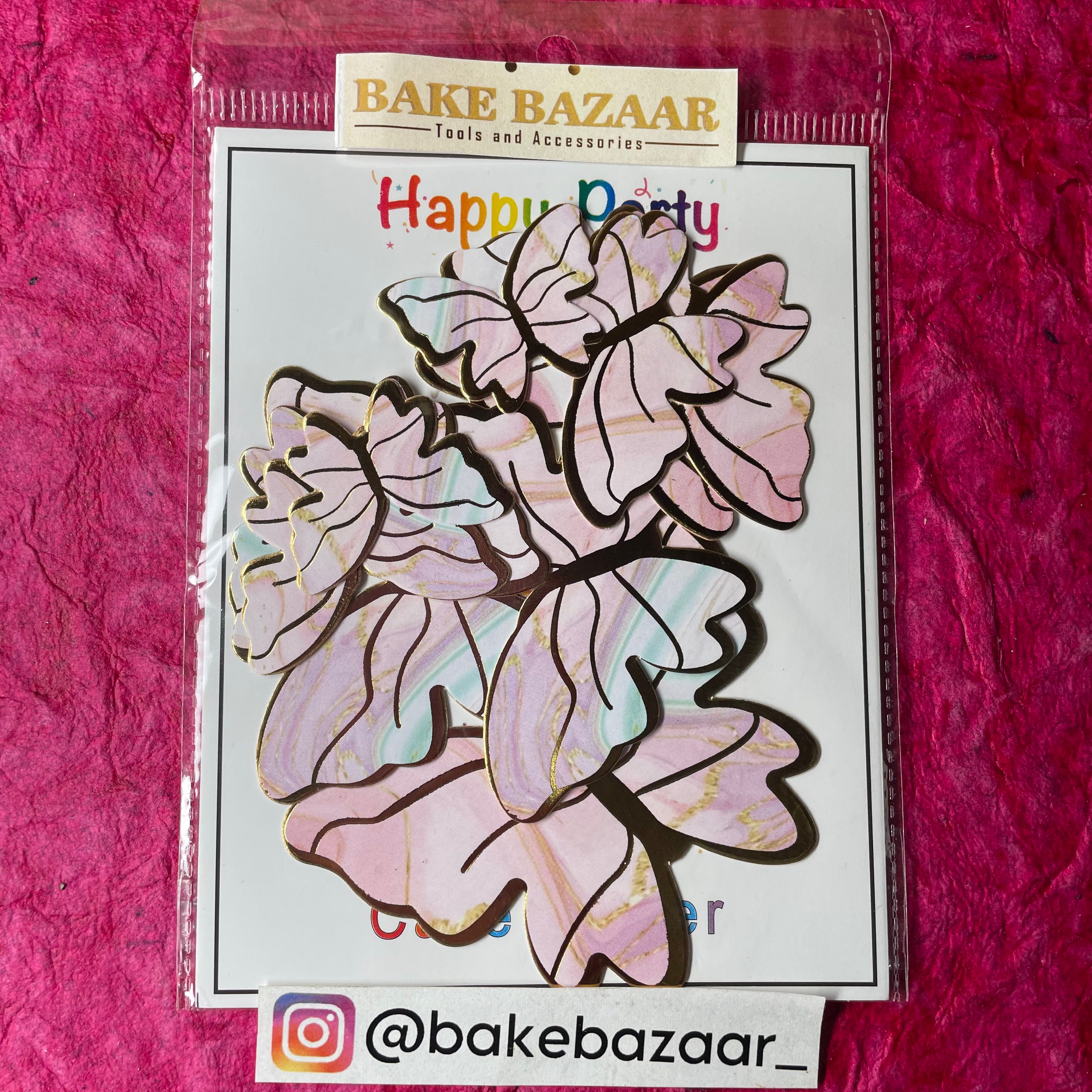 10pcs Multicolor Butterfly Paper Topper