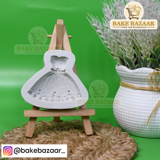 Wedding Dress Skirt Silicone Fondant Mould