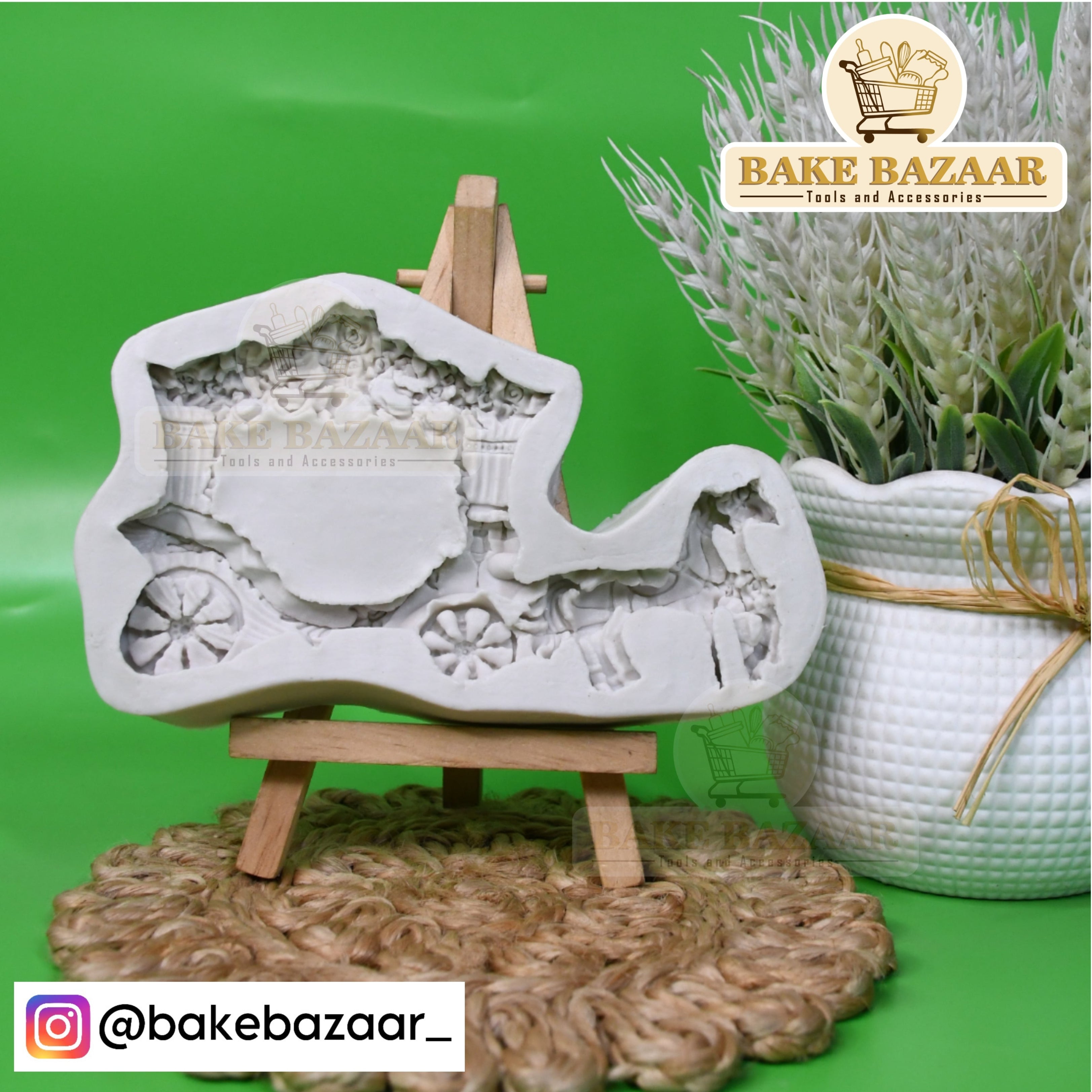 Royal Wedding Horse Carriage Silicone Fondant Mould