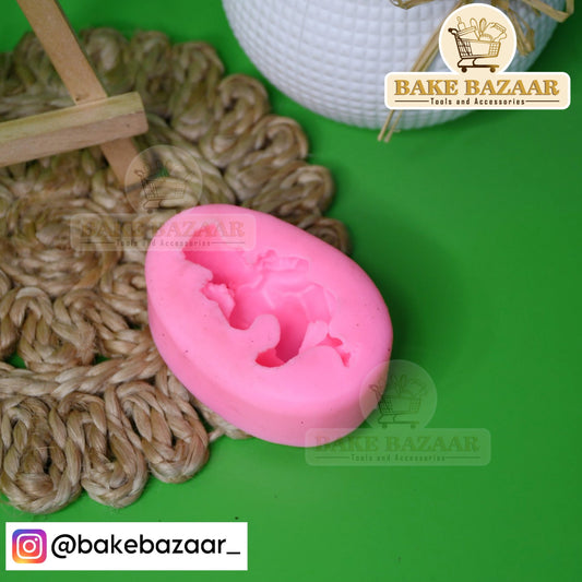 3D Sleeping Baby Silicone Fondant Mold