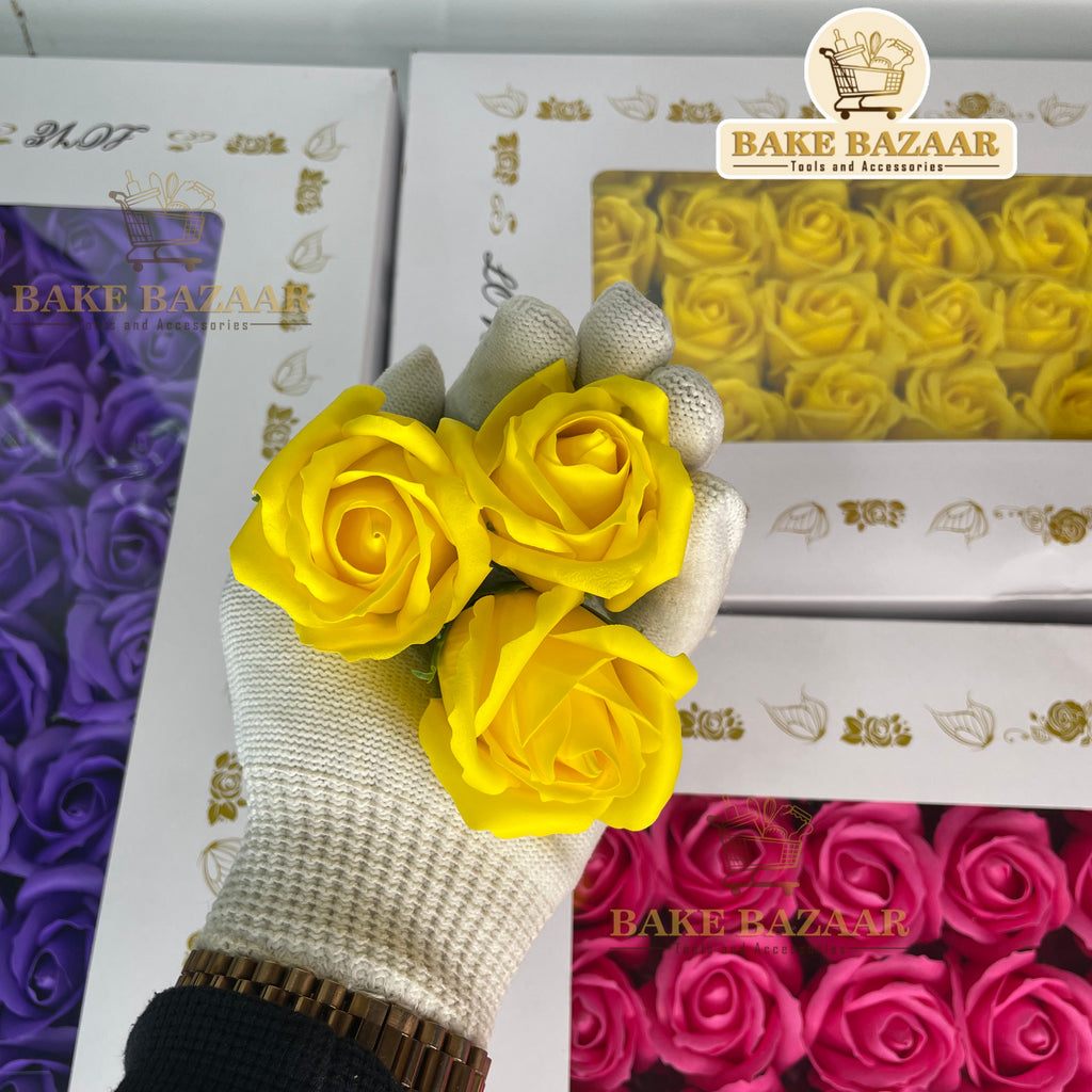 Artificial Rose Flower Yellow