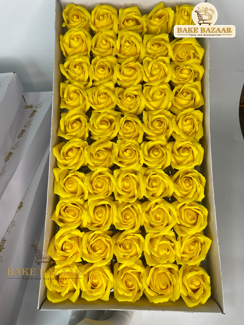 Artificial Rose Flower Yellow