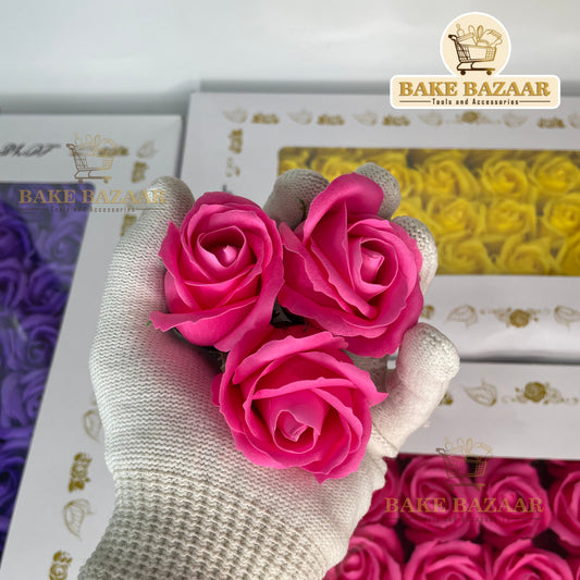 Artificial Rose Flower Dark Pink