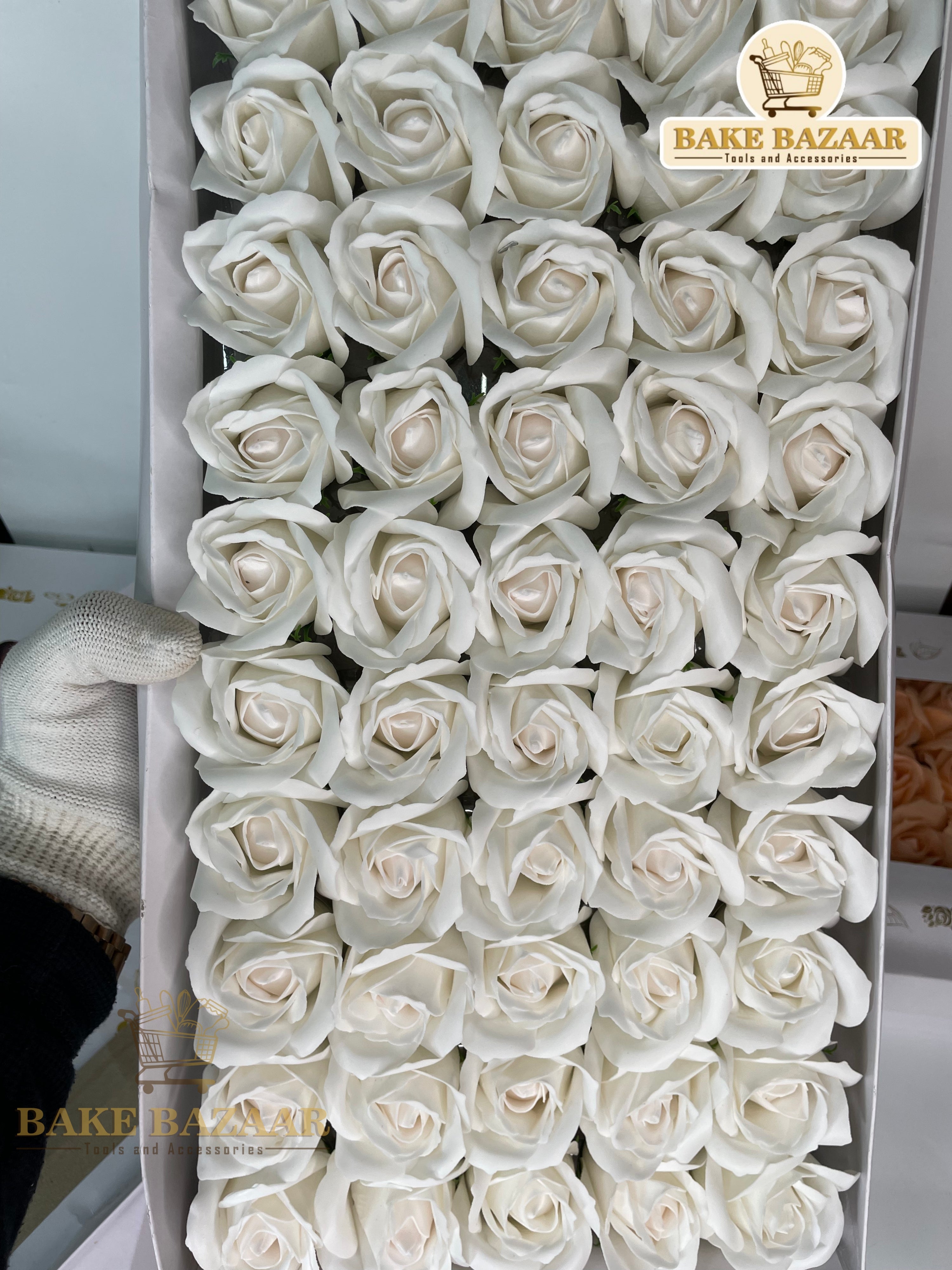 Artificial Rose Flower White