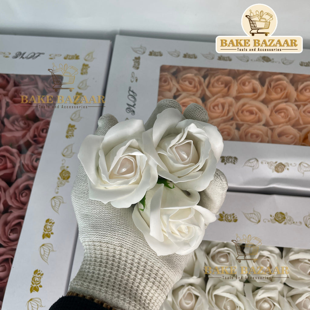 Artificial Rose Flower White