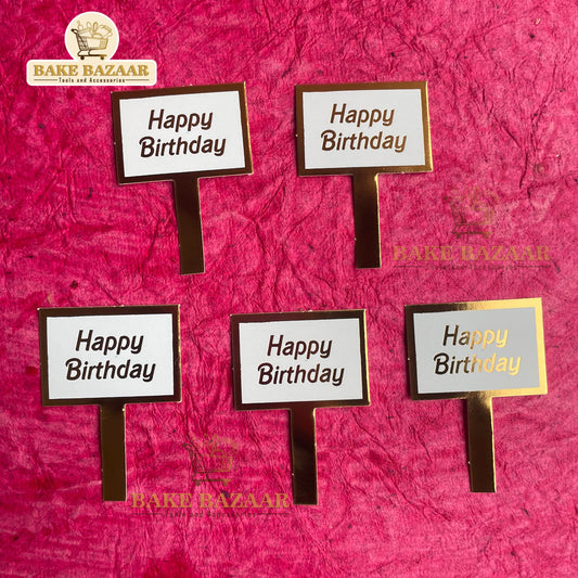 20pc Happy Birthday Paper Topper(Light Blue)