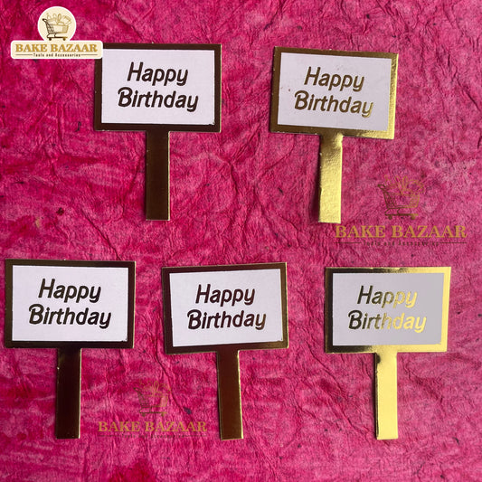 20pc Happy Birthday Paper Topper(Purple)