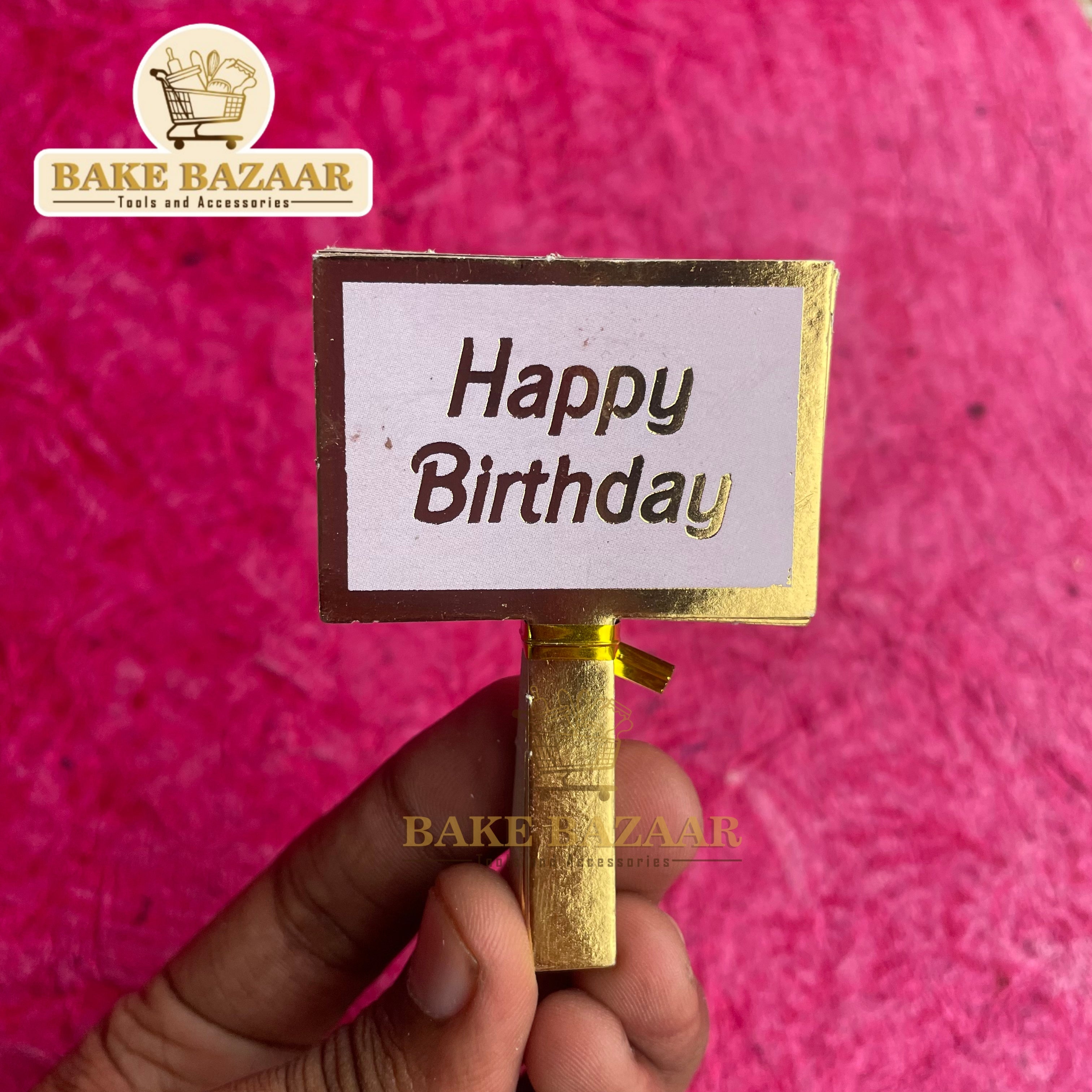 20pc Happy Birthday Paper Topper(Purple)