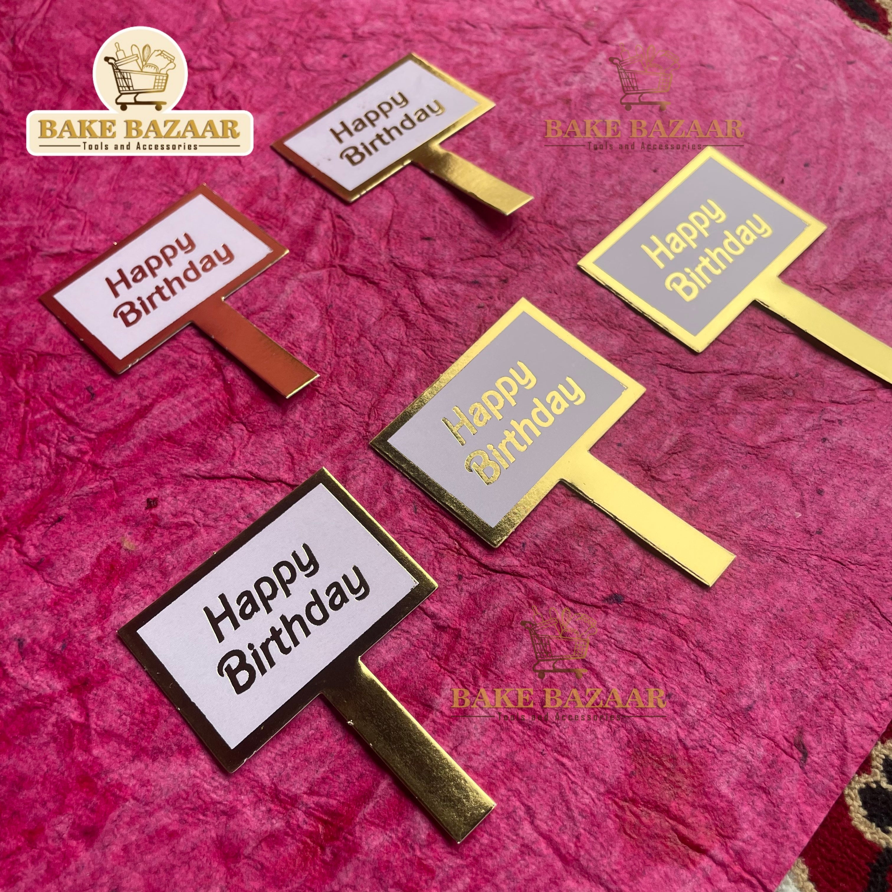 20pc Happy Birthday Paper Topper(Purple)